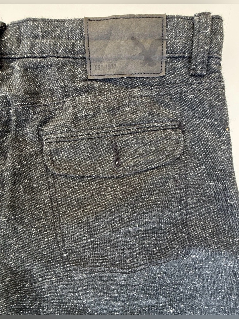NWT American Eagle Speckled Slim Straight Pants Minimalist Streetwear 36x32 - Picture 16 of 16